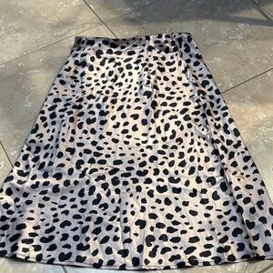 Amazon Essentials Black and Cream Animal Print Midi Skirt